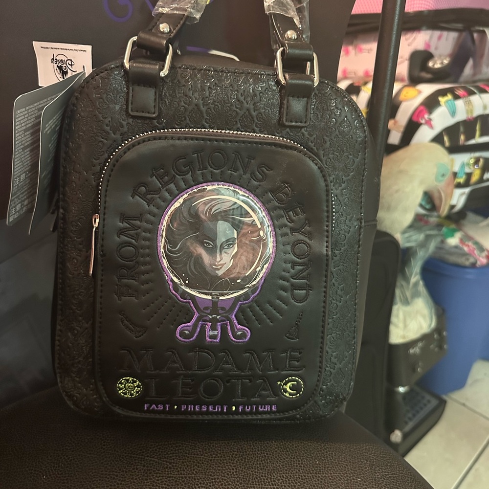 Disney Black and Purple Madame Leota Crossbody Bag